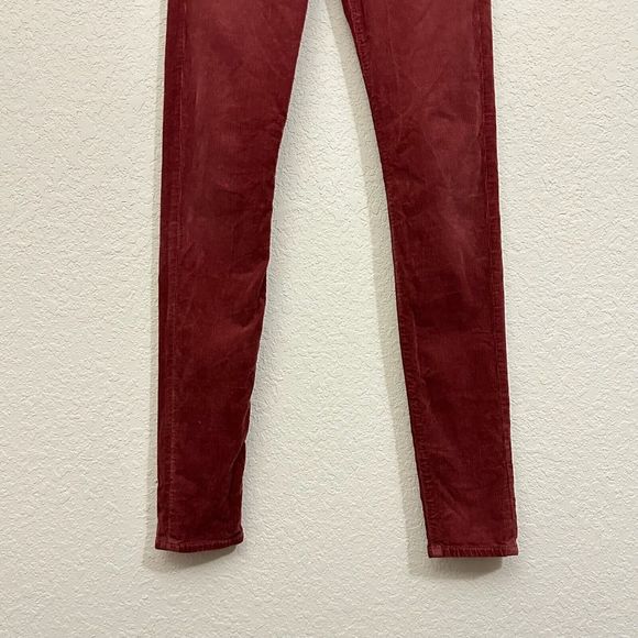 CITIZENS OF HUMANITY Avedon Low Rise Skinny Red Corduroy Jeans in Maroon - Picture 7 of 14